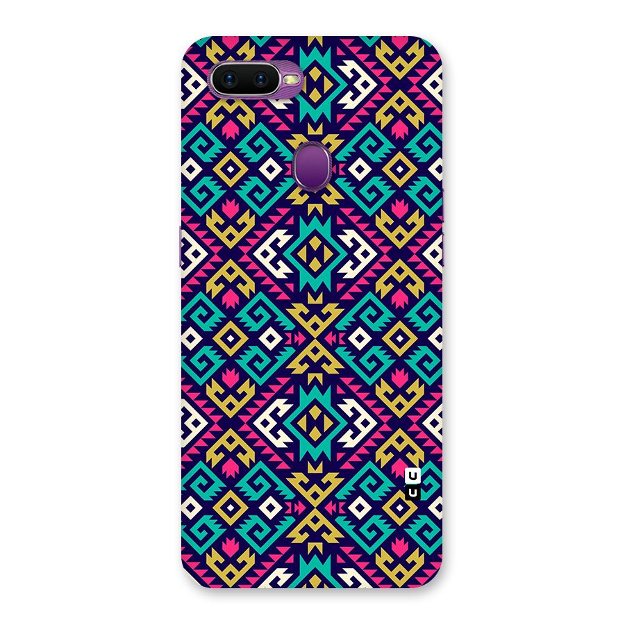 Retro Geometric Pattern Back Case for Oppo F9