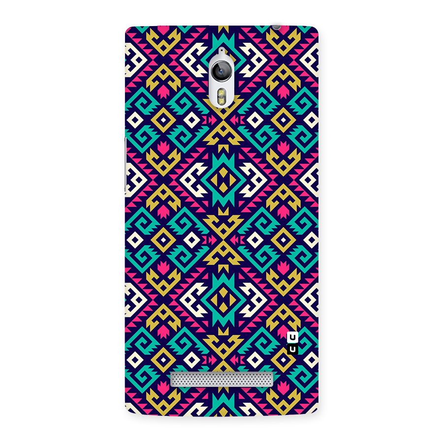 Retro Geometric Pattern Back Case for Oppo Find 7