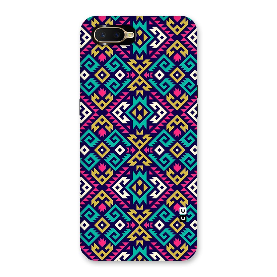 Retro Geometric Pattern Back Case for Oppo K1