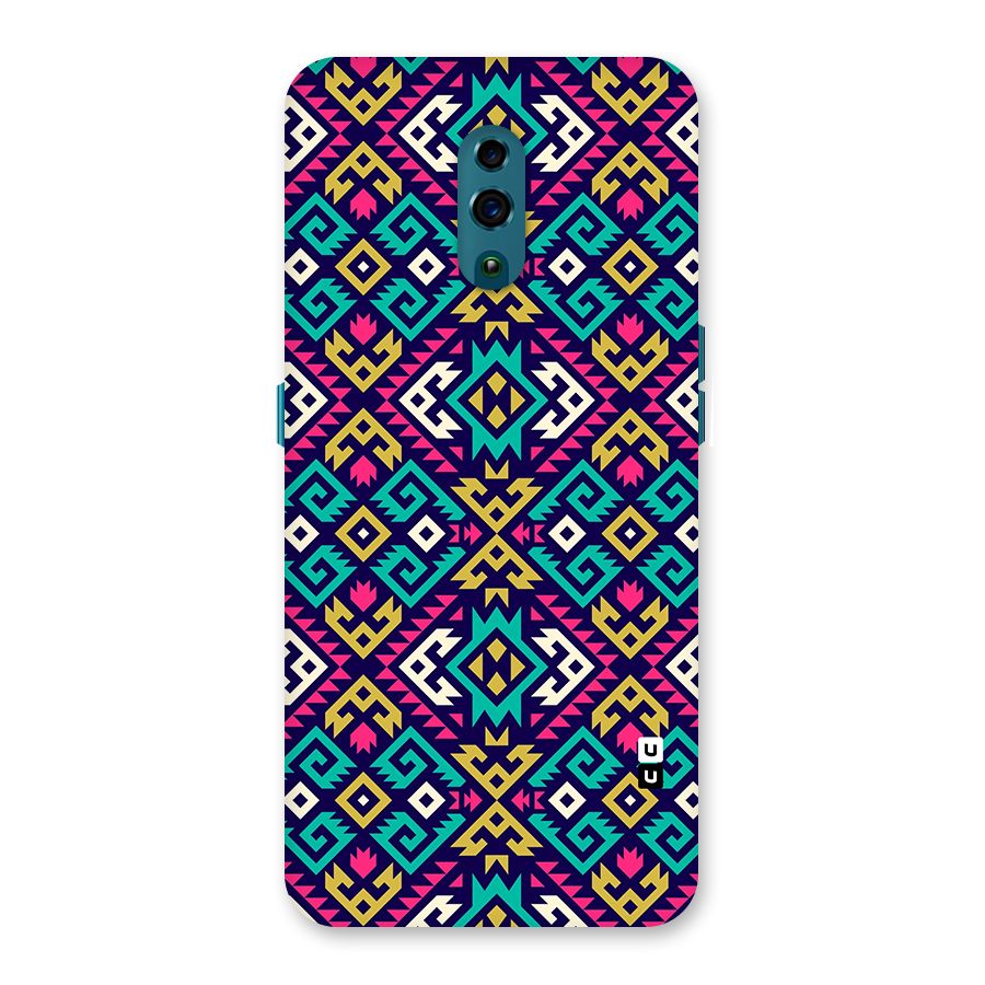 Retro Geometric Pattern Back Case for Oppo Reno