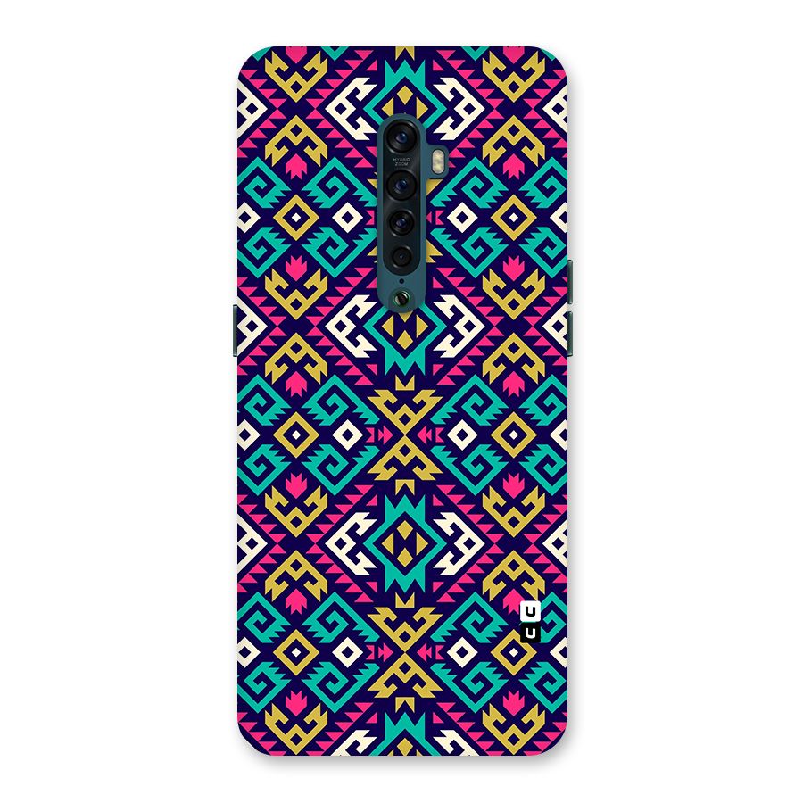 Retro Geometric Pattern Back Case for Oppo Reno2
