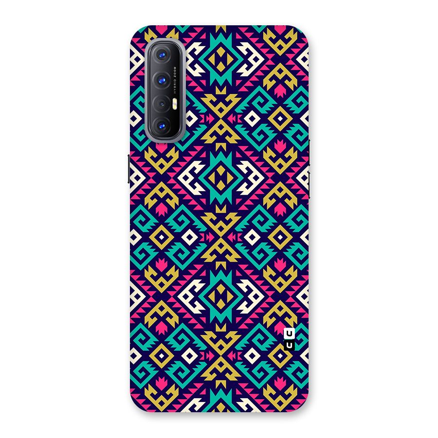 Retro Geometric Pattern Back Case for Oppo Reno3 Pro