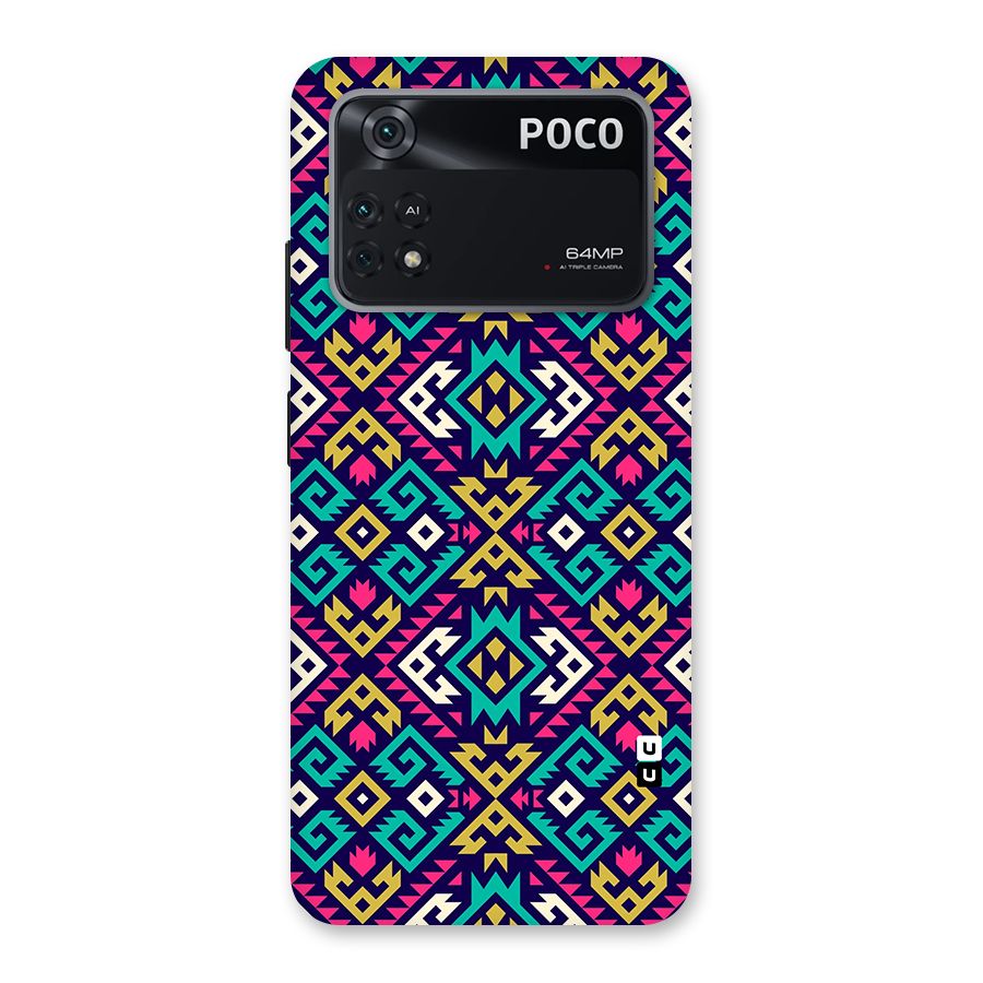 Retro Geometric Pattern Back Case for Poco M4 Pro 4G