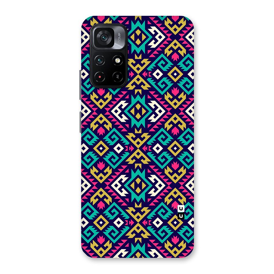 Retro Geometric Pattern Back Case for Poco M4 Pro 5G