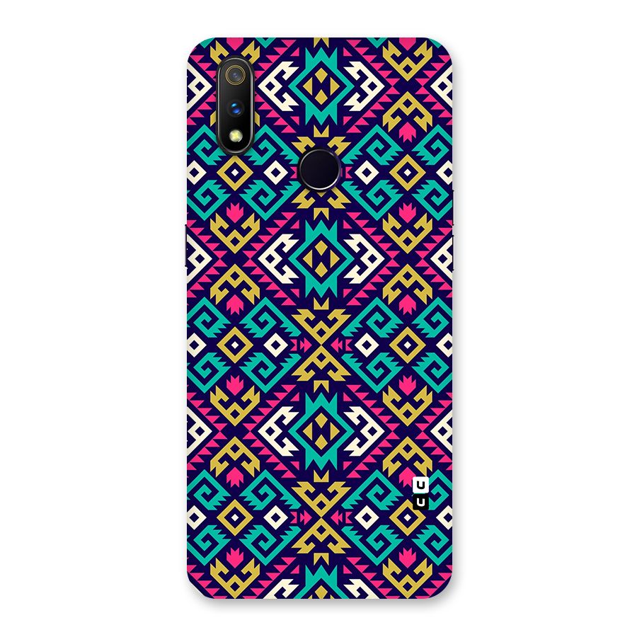 Retro Geometric Pattern Back Case for Realme 3 Pro