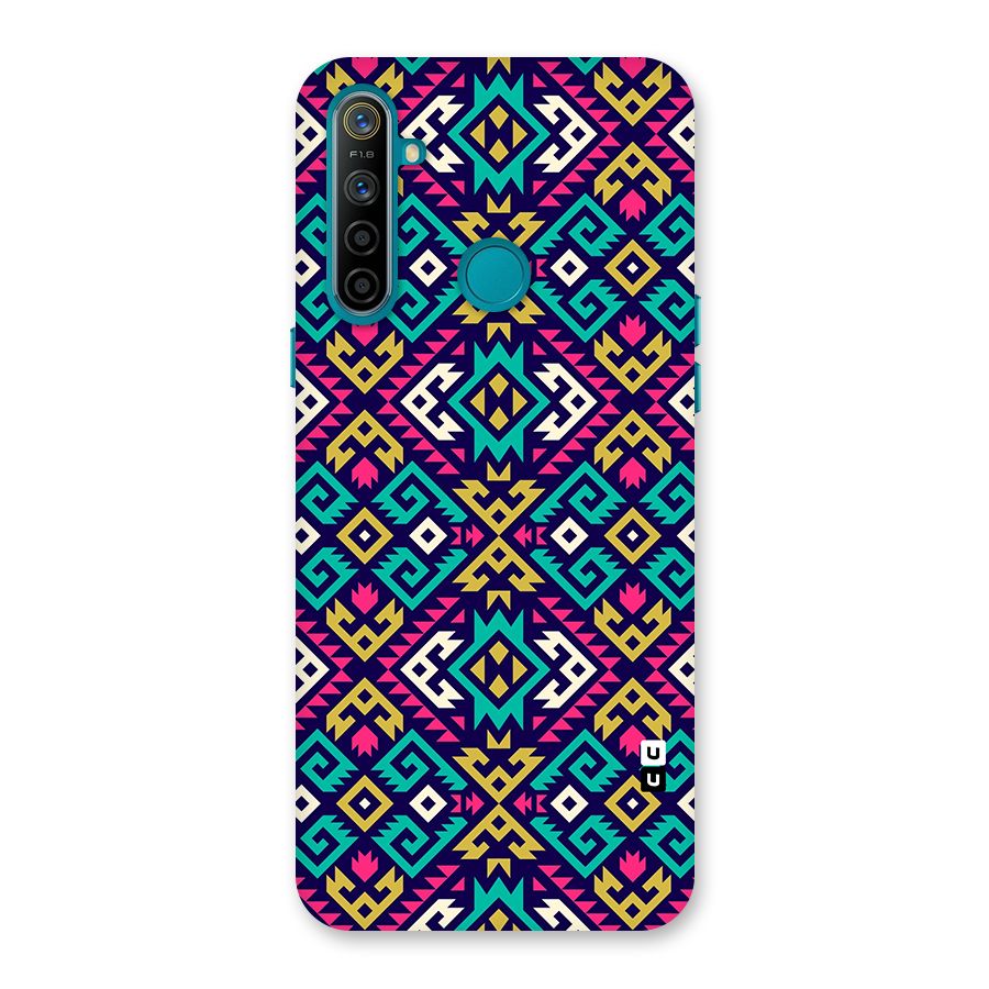 Retro Geometric Pattern Back Case for Realme 5i
