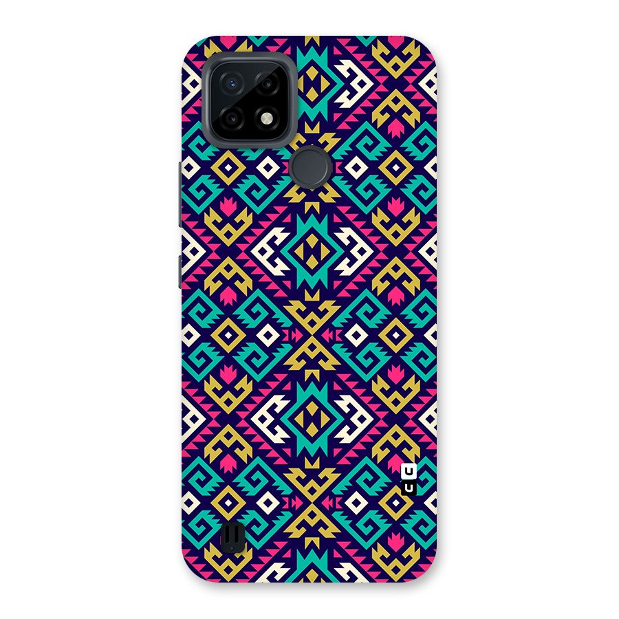 Retro Geometric Pattern Back Case for Realme C21