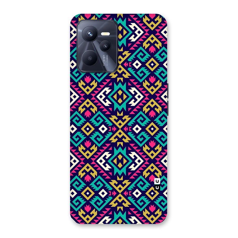 Retro Geometric Pattern Back Case for Realme C35