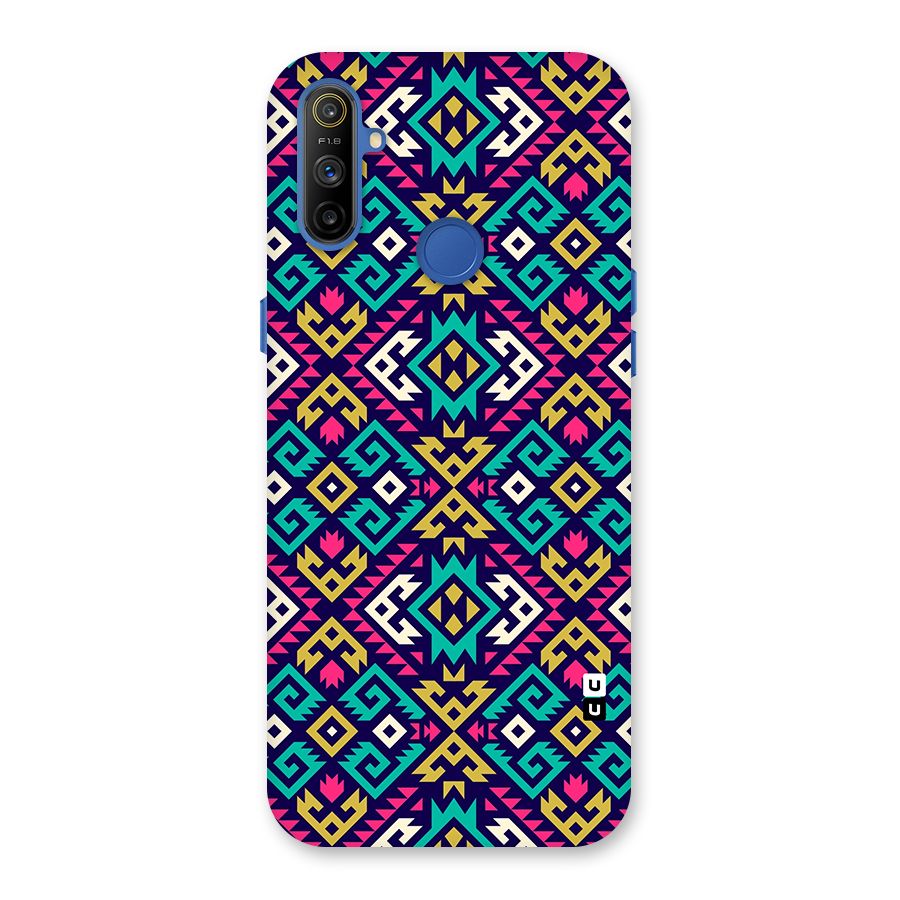 Retro Geometric Pattern Back Case for Realme Narzo 10A
