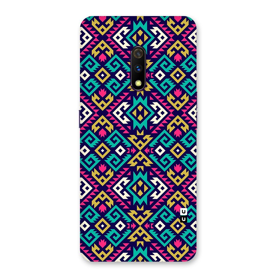 Retro Geometric Pattern Back Case for Realme X