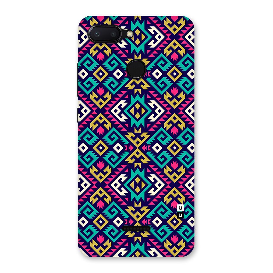 Retro Geometric Pattern Back Case for Redmi 6