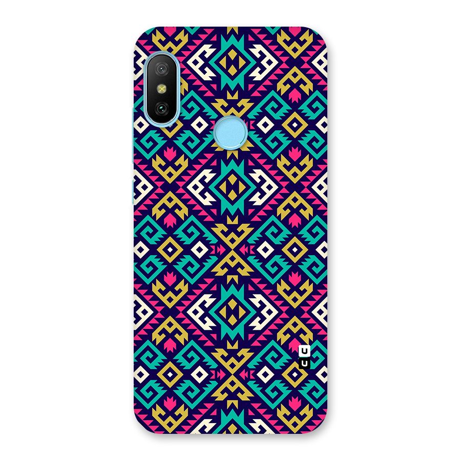 Retro Geometric Pattern Back Case for Redmi 6 Pro