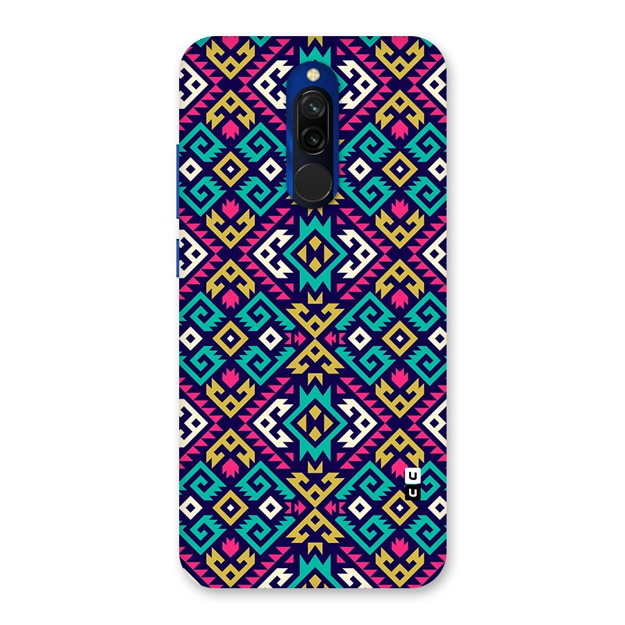 Retro Geometric Pattern Back Case for Redmi 8