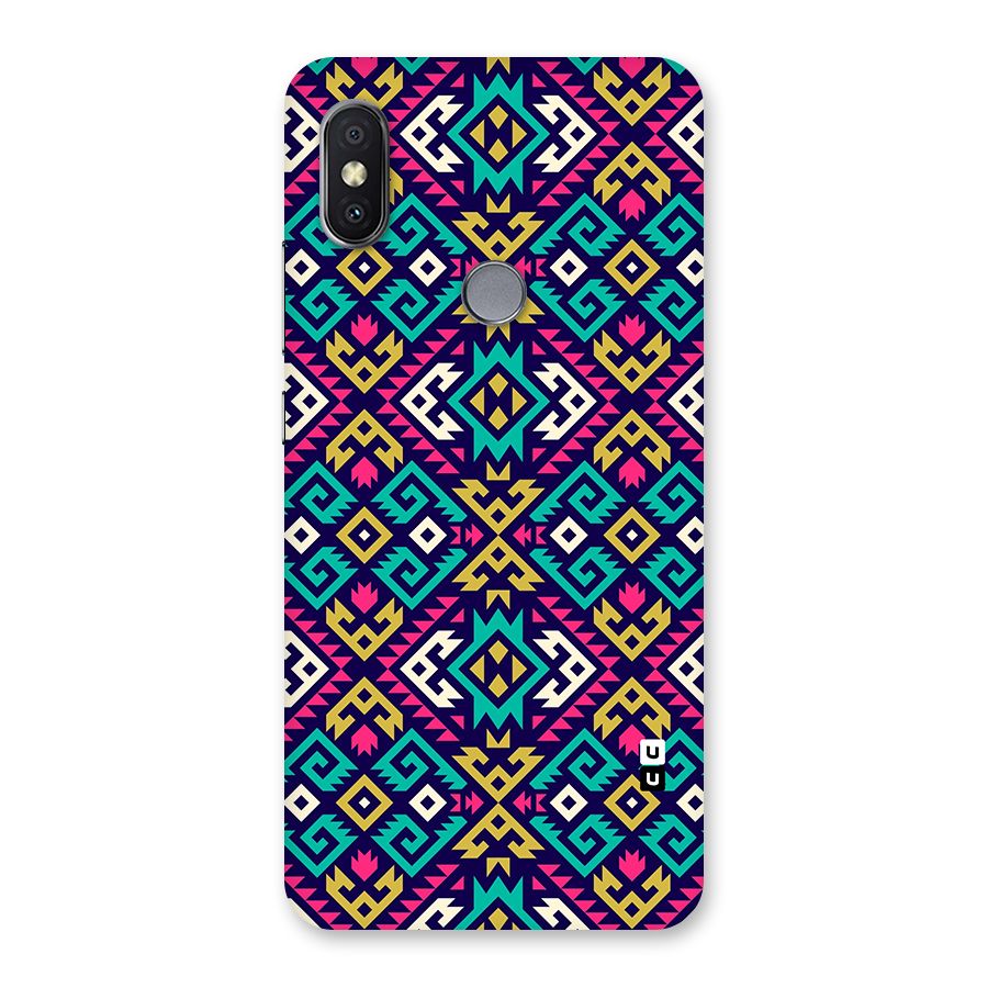 Retro Geometric Pattern Back Case for Redmi Y2