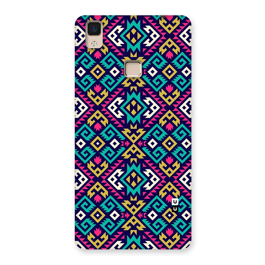 Retro Geometric Pattern Back Case for V3 Max