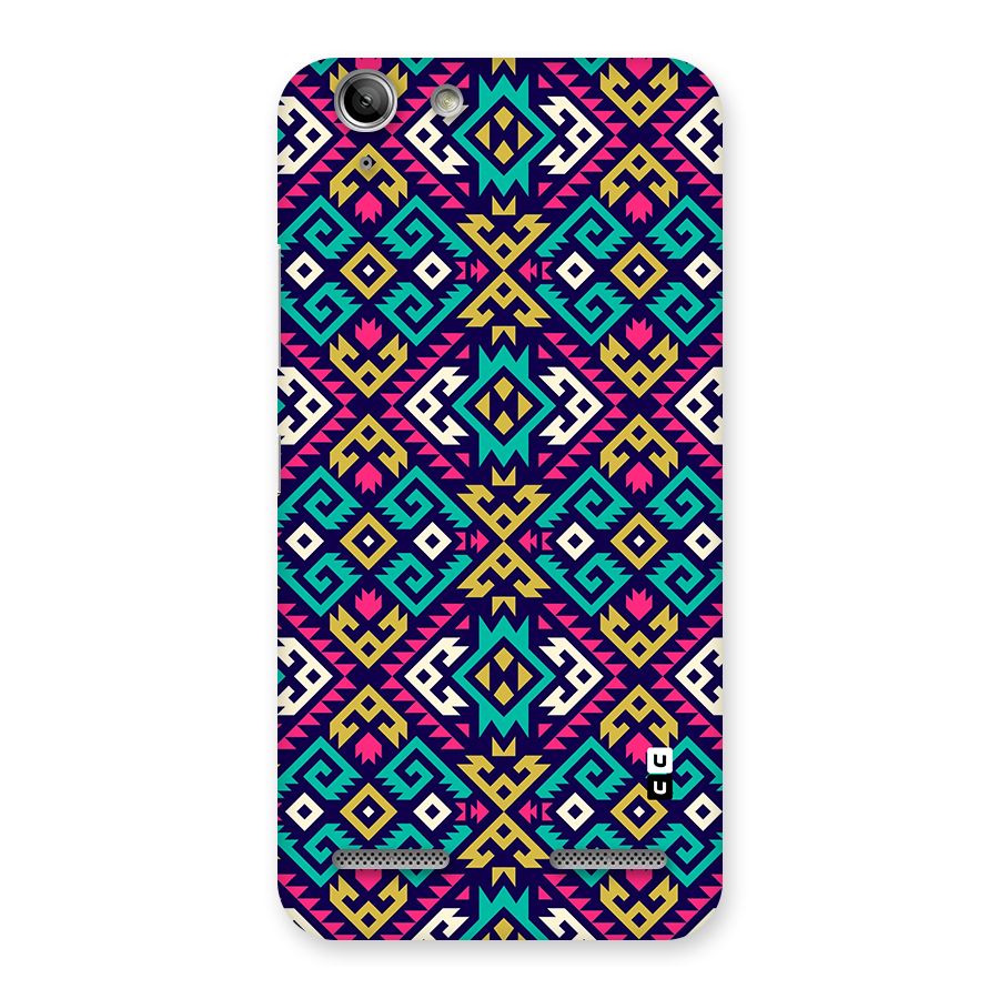 Retro Geometric Pattern Back Case for Vibe K5 Plus