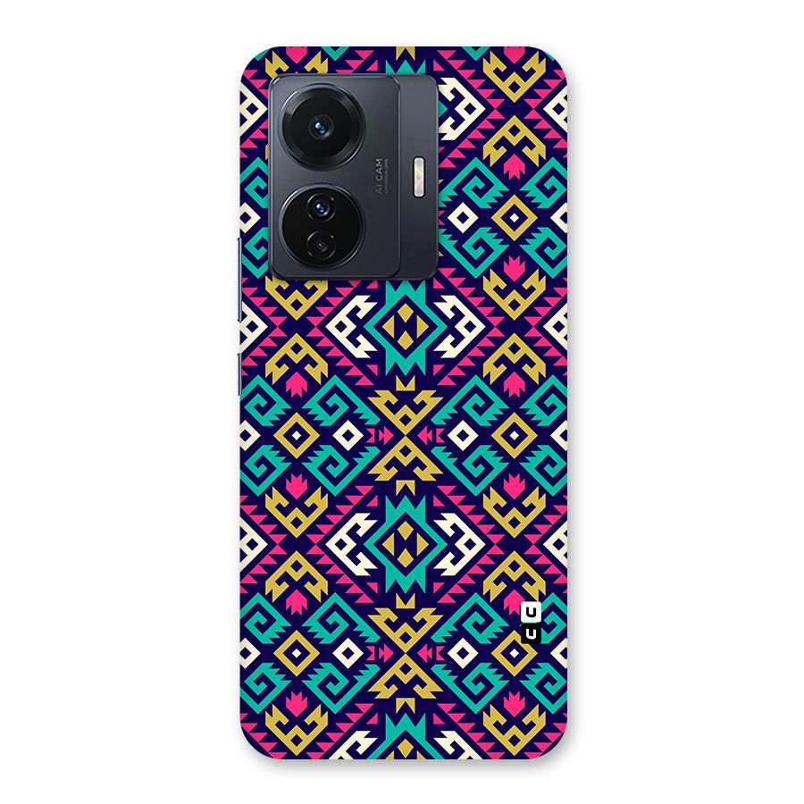 Retro Geometric Pattern Back Case for Vivo T1 Pro
