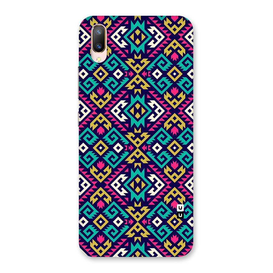 Retro Geometric Pattern Back Case for Vivo V11 Pro