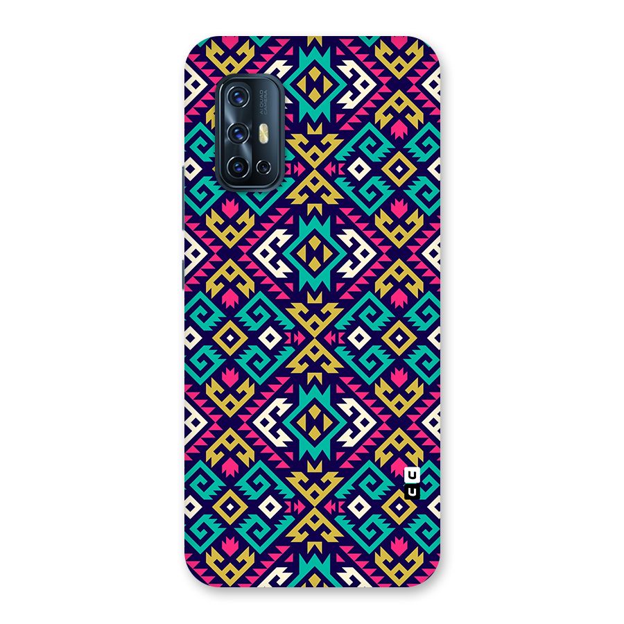 Retro Geometric Pattern Back Case for Vivo V17