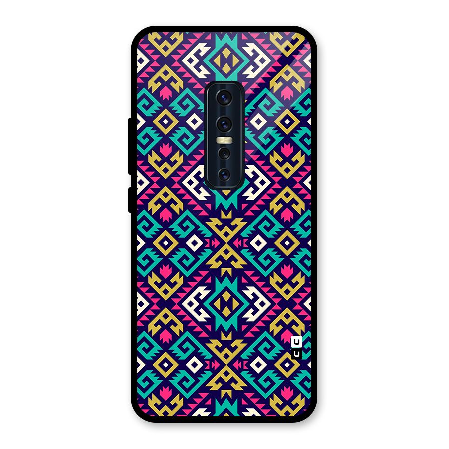 Retro Geometric Pattern Back Case for Vivo V17 Pro