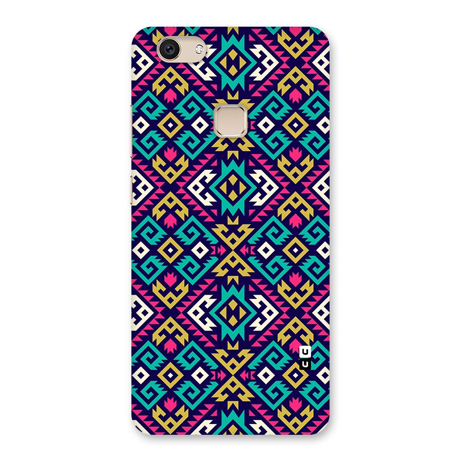 Retro Geometric Pattern Back Case for Vivo V7