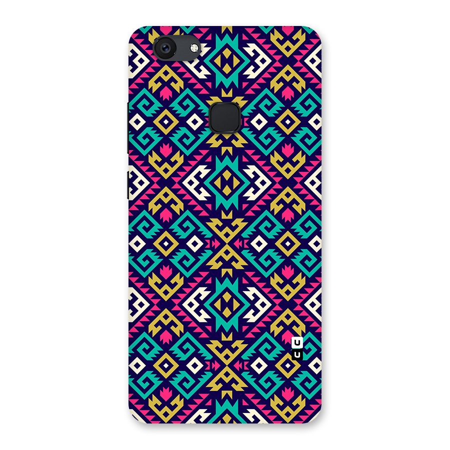 Retro Geometric Pattern Back Case for Vivo V7 Plus