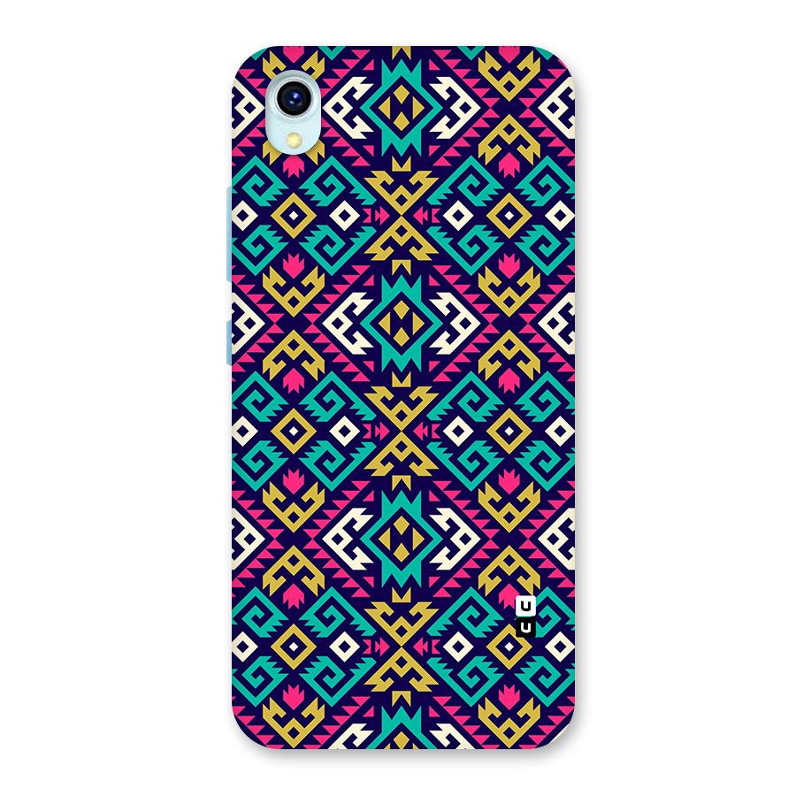 Retro Geometric Pattern Back Case for Vivo Y1s