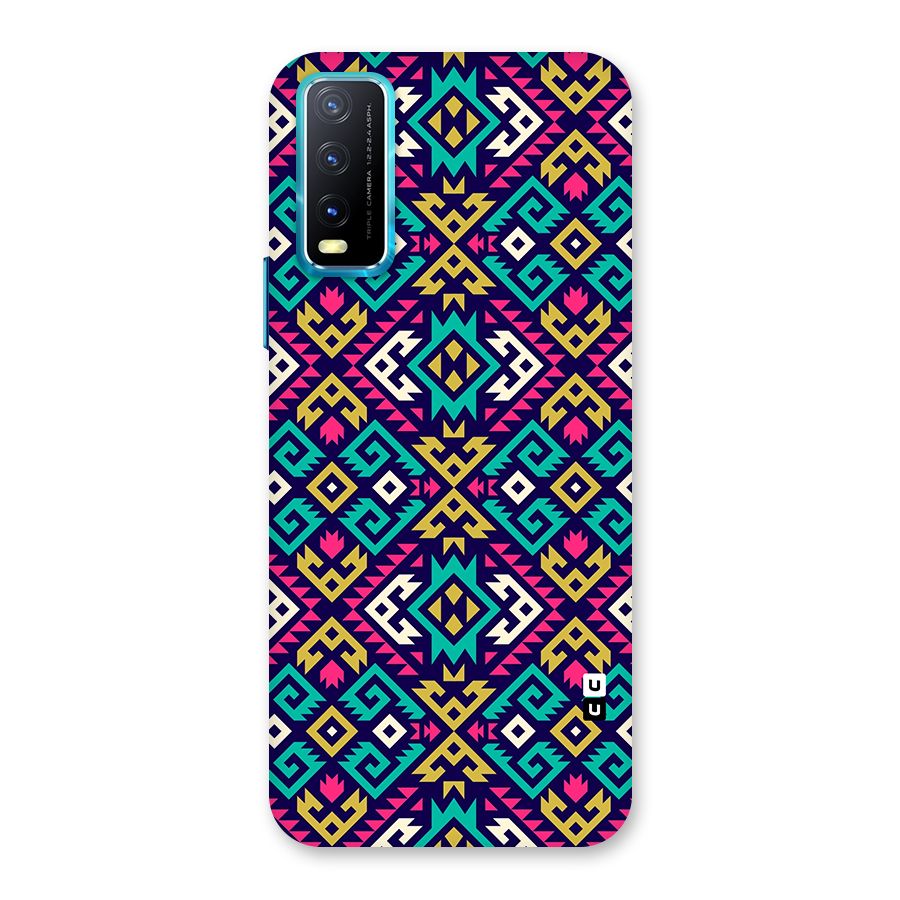Retro Geometric Pattern Back Case for Vivo Y20A