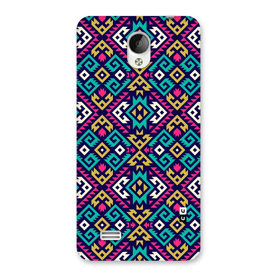 Retro Geometric Pattern Back Case for Vivo Y21