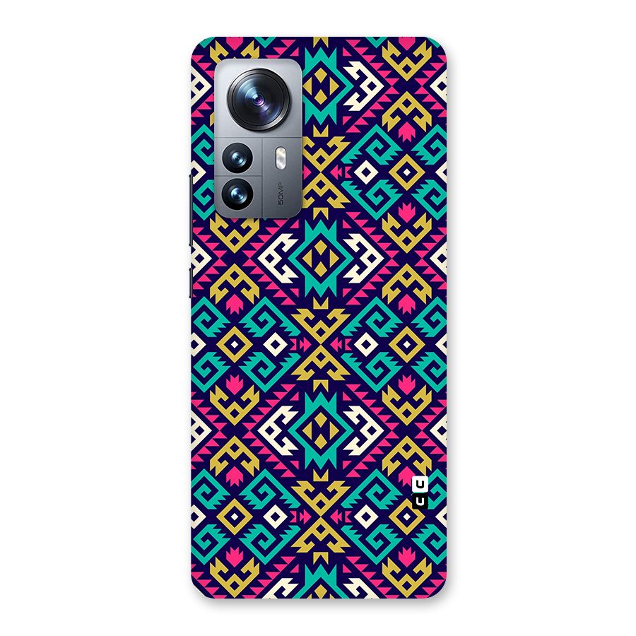 Retro Geometric Pattern Back Case for Xiaomi 12 Pro