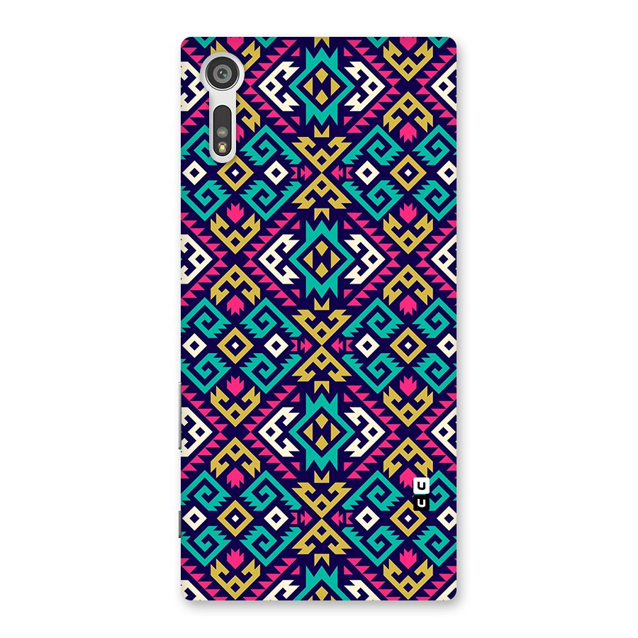 Retro Geometric Pattern Back Case for Xperia XZ