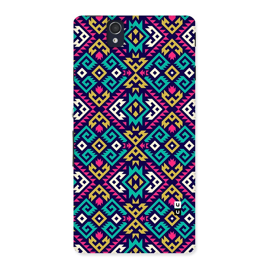 Retro Geometric Pattern Back Case for Xperia Z
