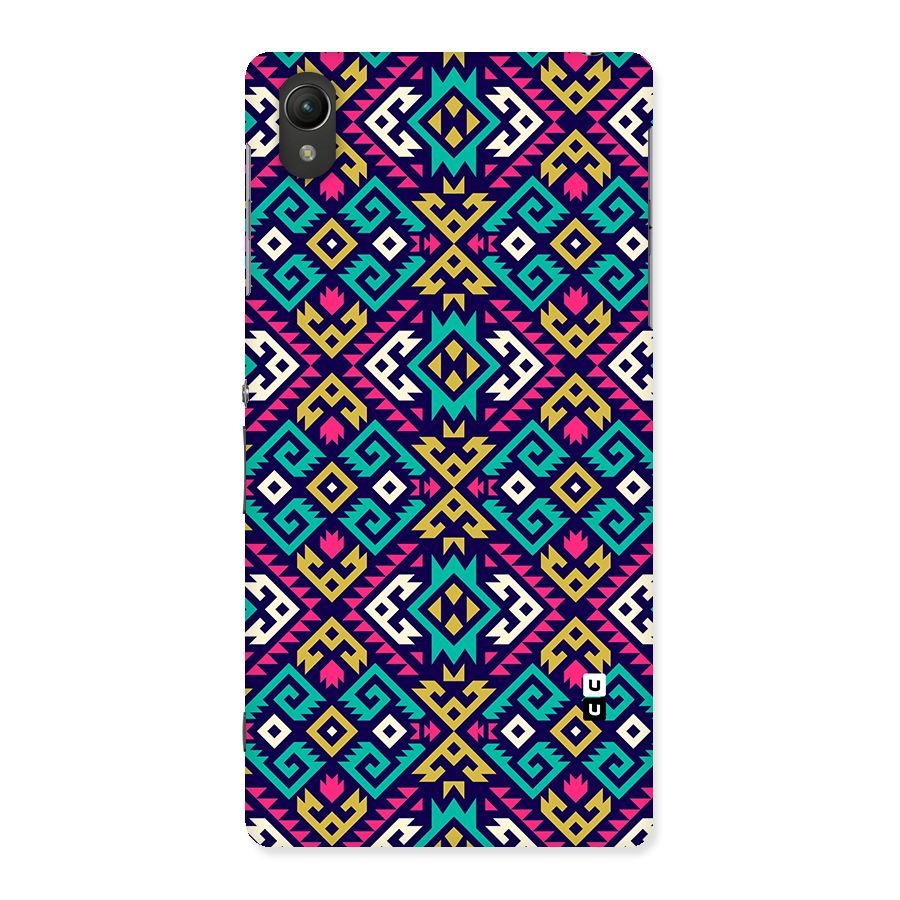 Retro Geometric Pattern Back Case for Xperia Z2
