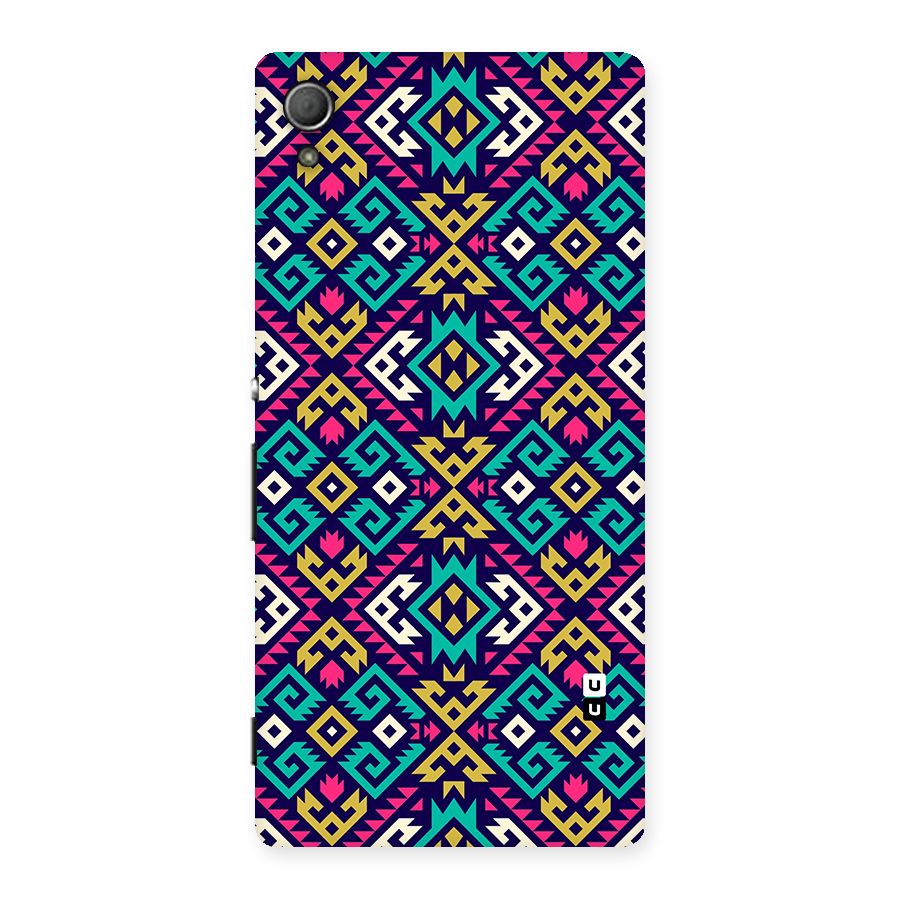 Retro Geometric Pattern Back Case for Xperia Z3 Plus