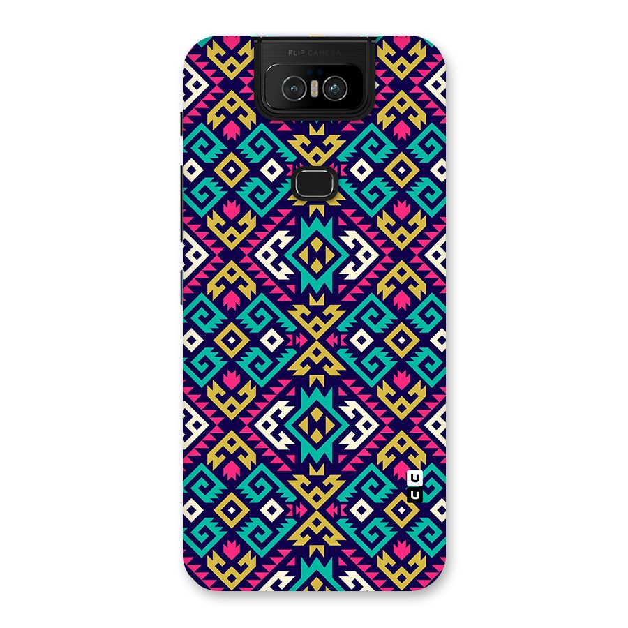 Retro Geometric Pattern Back Case for Zenfone 6z