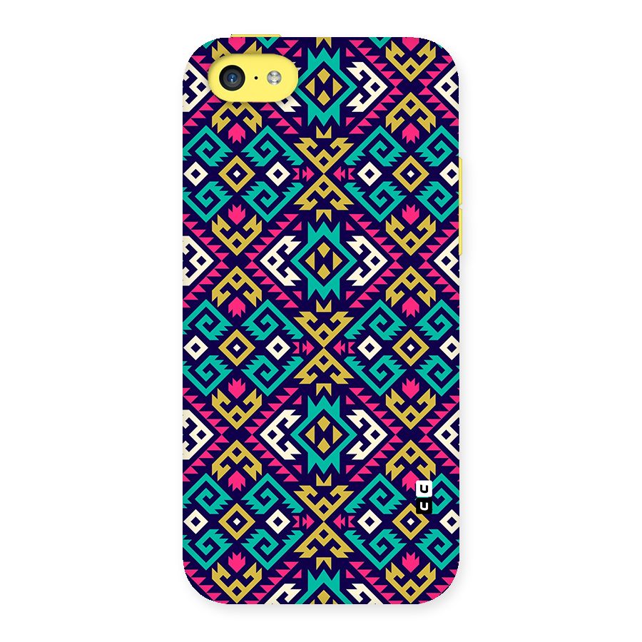 Retro Geometric Pattern Back Case for iPhone 5C