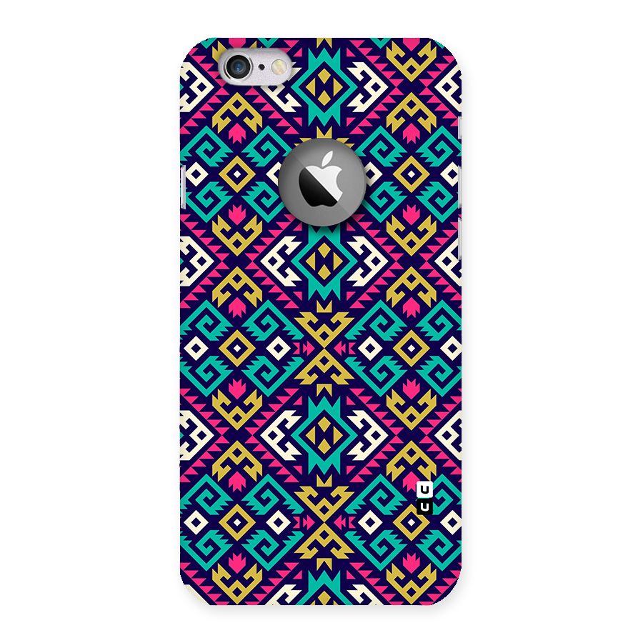Retro Geometric Pattern Back Case for iPhone 6 Logo Cut