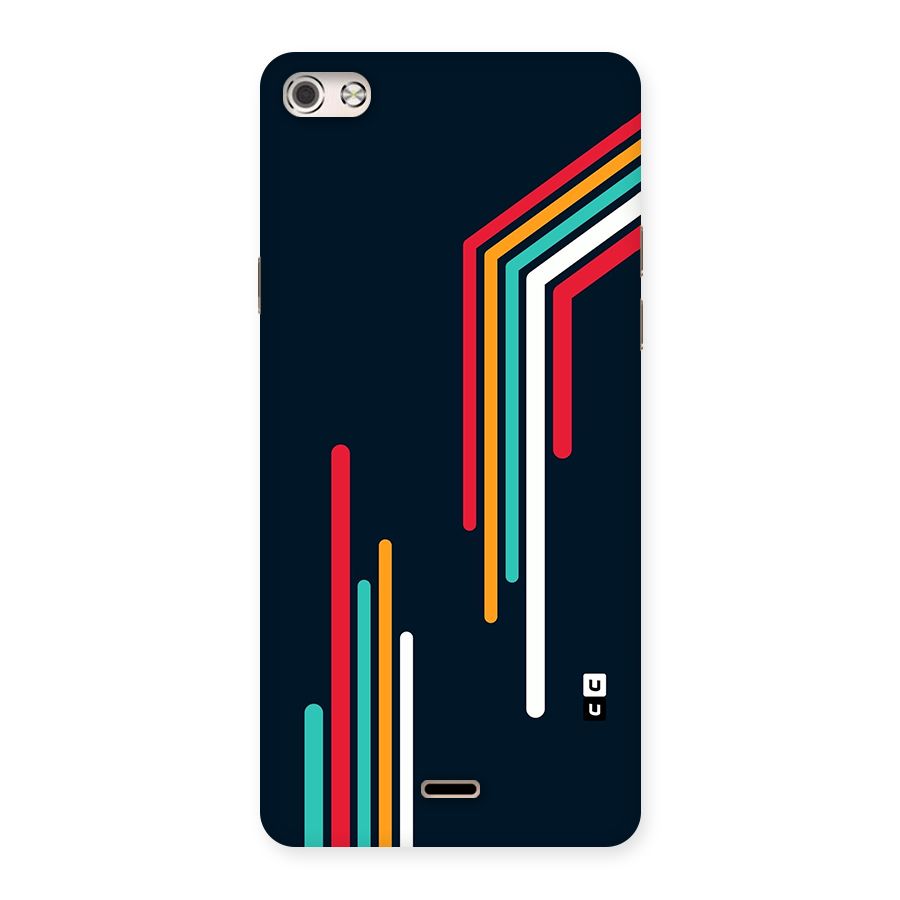 Retro Lines Minimal Stripes Back Case for Canvas Silver 5