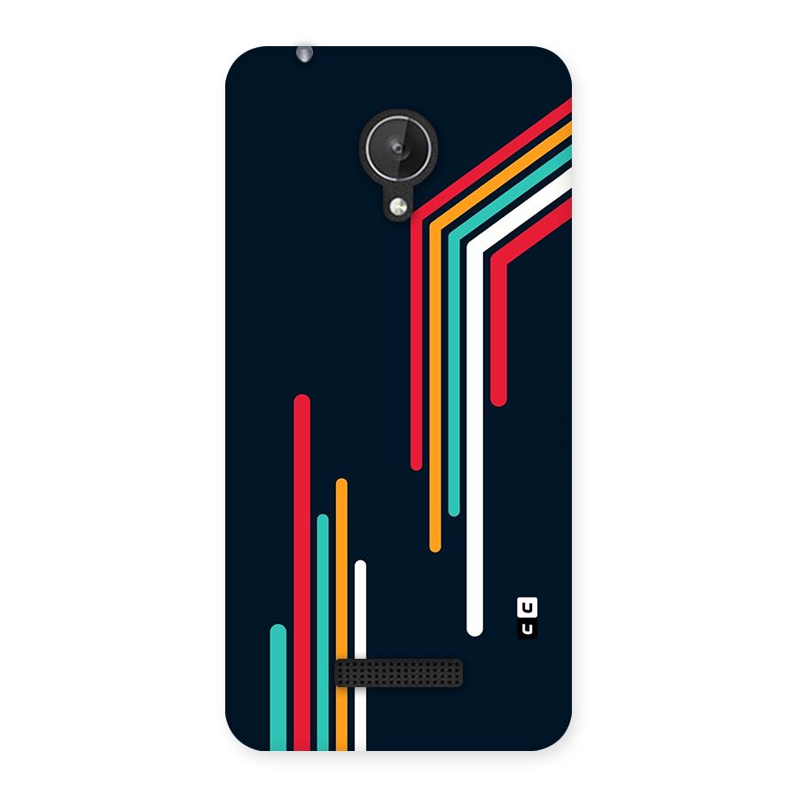 Retro Lines Minimal Stripes Back Case for Canvas Spark Q380