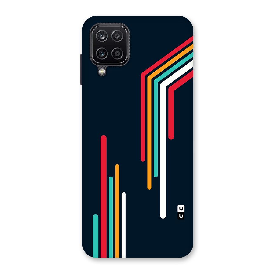 Retro Lines Minimal Stripes Back Case for Galaxy A12