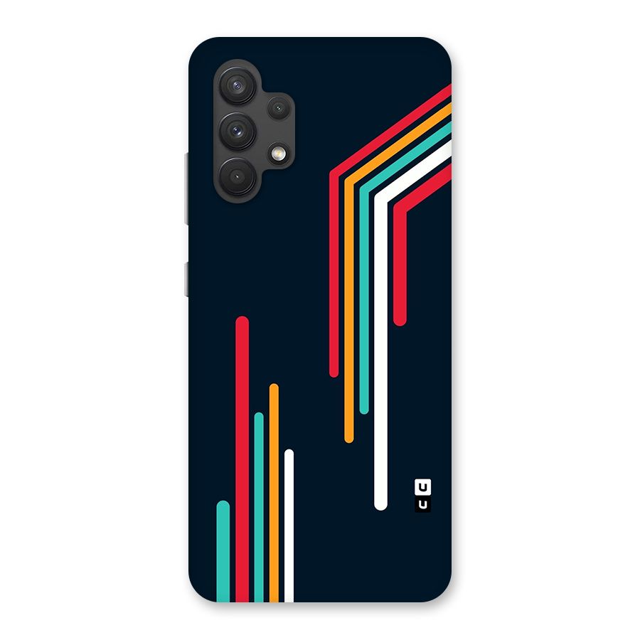Retro Lines Minimal Stripes Back Case for Galaxy A32