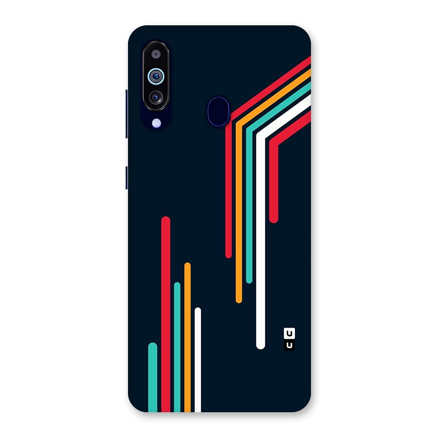 Retro Lines Minimal Stripes Back Case for Galaxy A60