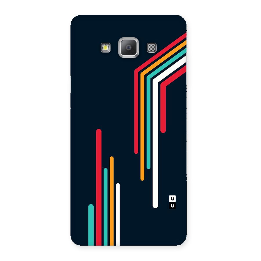 Retro Lines Minimal Stripes Back Case for Galaxy A7