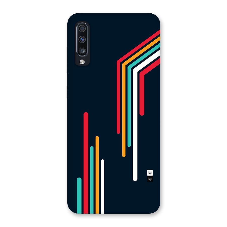 Retro Lines Minimal Stripes Back Case for Galaxy A70