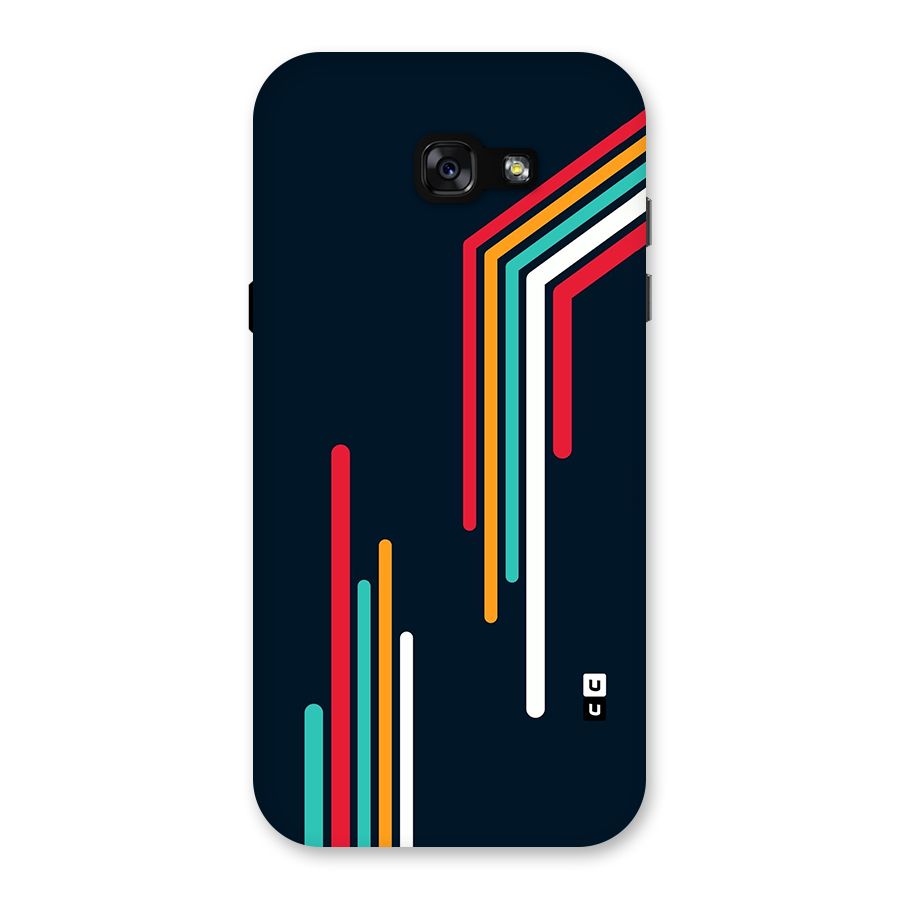 Retro Lines Minimal Stripes Back Case for Galaxy A7 (2017)