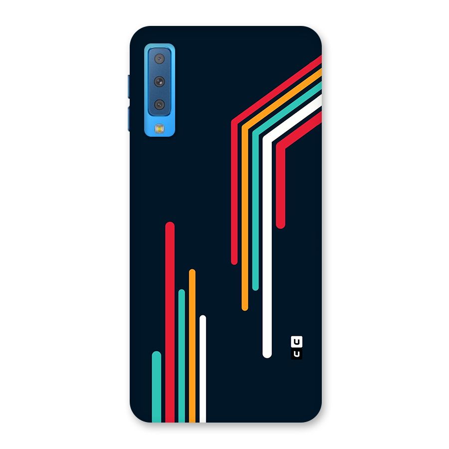 Retro Lines Minimal Stripes Back Case for Galaxy A7 (2018)