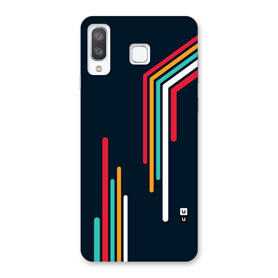 Retro Lines Minimal Stripes Back Case for Galaxy A8 Star