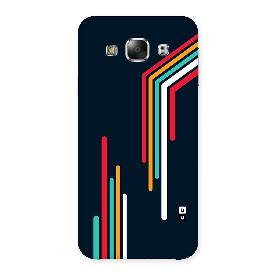 Retro Lines Minimal Stripes Back Case for Galaxy E5