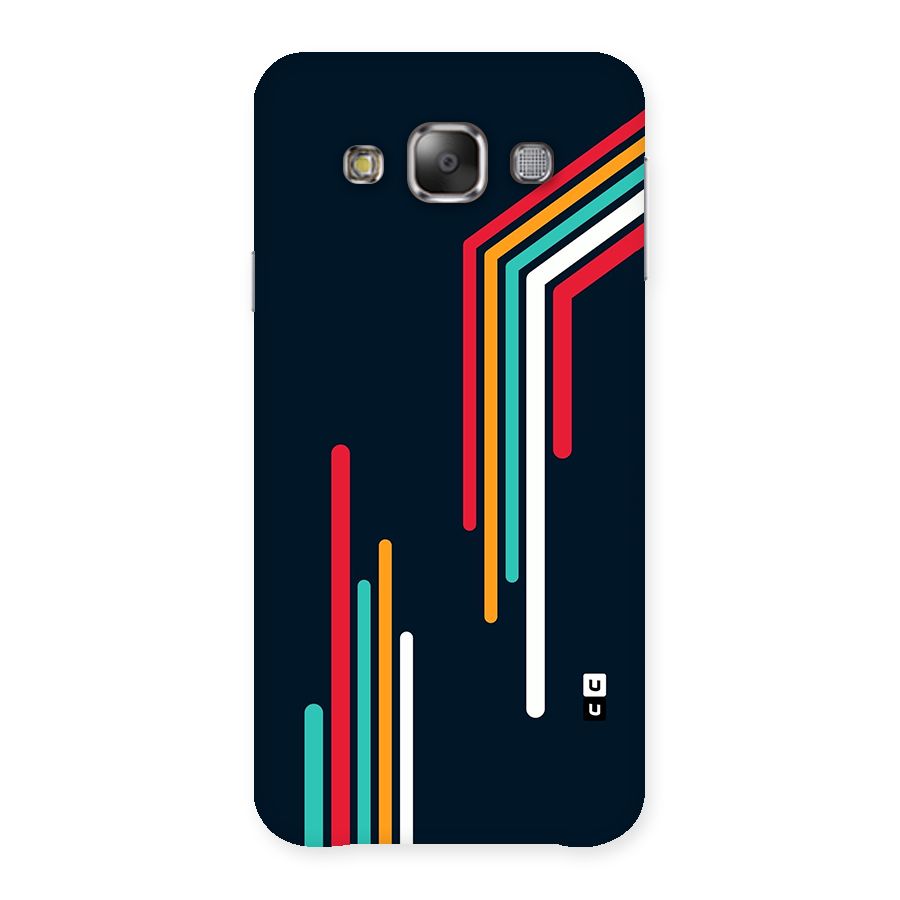 Retro Lines Minimal Stripes Back Case for Galaxy E7
