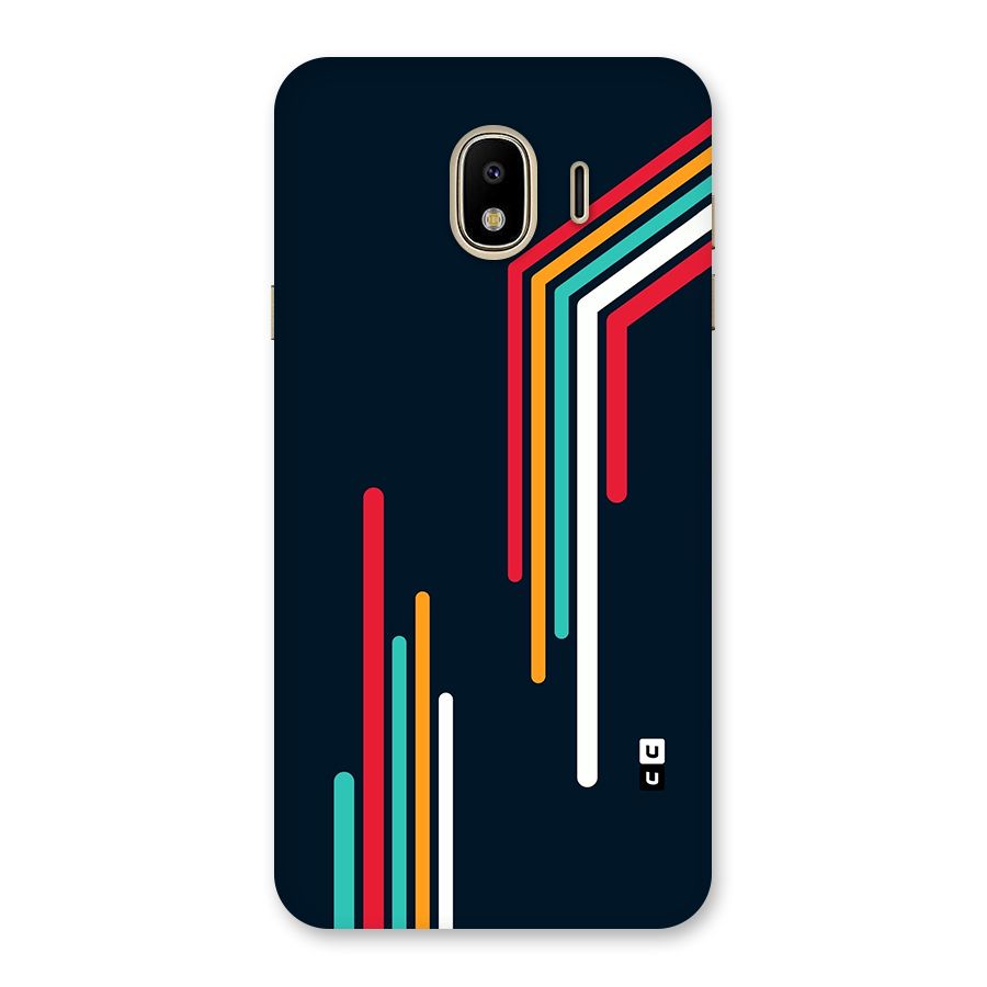 Retro Lines Minimal Stripes Back Case for Galaxy J4